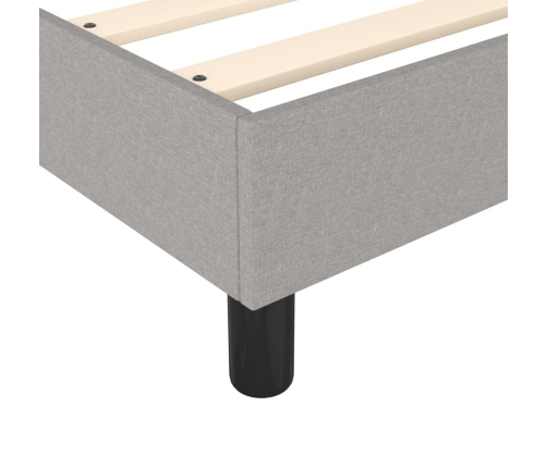 vidaXL Cama box spring con colchón tela gris claro 90x200 cm