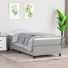 vidaXL Cama box spring con colchón tela gris claro 90x200 cm