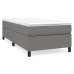 Cama box spring con colchón tela gris oscuro 90x200 cm