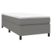 Cama box spring con colchón tela gris oscuro 90x200 cm