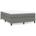 Cama box spring con colchón tela gris oscuro 140x190 cm