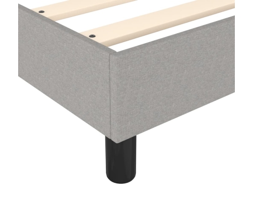 Cama box spring con colchón tela gris claro 140x200 cm