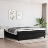 Cama box spring con colchón tela negro 200x200 cm