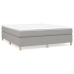 vidaXL Cama box spring con colchón tela gris claro 180x200 cm