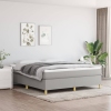 vidaXL Cama box spring con colchón tela gris claro 180x200 cm