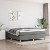 Cama box spring con colchón tela gris oscuro 180x200 cm