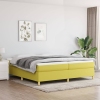 vidaXL Cama box spring con colchón tela verde 200x200 cm