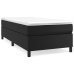 Cama box spring con colchón cuero sintético negro 80x200 cm