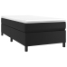 Cama box spring con colchón cuero sintético negro 80x200 cm