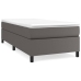 Cama box spring con colchón cuero sintético gris 80x200 cm