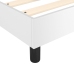 Cama box spring con colchón cuero sintético blanco 90x190 cm