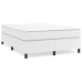 Cama box spring con colchón cuero sintético blanco 140x190 cm