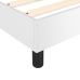 Cama box spring con colchón cuero sintético blanco 140x190 cm