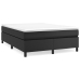Cama box spring con colchón cuero sintético negro 140x200cm