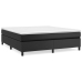 Cama box spring con colchón cuero sintético negro 180x200 cm