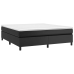 Cama box spring con colchón cuero sintético negro 180x200 cm