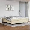 vidaXL Cama box spring con colchón cuero sintético crema 200x200 cm