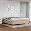 Cama box spring con colchón cuero sintético capuchino 200x200cm