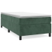 Cama box spring con colchón terciopelo verde oscuro 80x200 cm