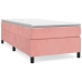 Cama box spring con colchón terciopelo rosa 80x200 cm