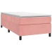 Cama box spring con colchón terciopelo rosa 80x200 cm