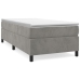 Cama box spring con colchón terciopelo gris claro 90x190 cm