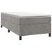 Cama box spring con colchón terciopelo gris claro 90x190 cm