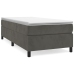 Cama box spring con colchón terciopelo gris oscuro 90x190 cm