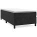 Cama box spring con colchón cuero sintético negro 90x190 cm