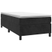 Cama box spring con colchón cuero sintético negro 90x190 cm