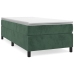 Cama box spring con colchón terciopelo verde oscuro 90x190 cm