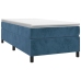 Cama box spring con colchón terciopelo azul oscuro 90x190 cm