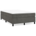 Cama box spring con colchón terciopelo gris oscuro 120x200 cm