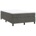 Cama box spring con colchón terciopelo gris oscuro 120x200 cm