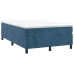 Cama box spring con colchón terciopelo azul oscuro 120x200 cm