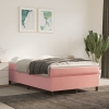 Cama box spring con colchón terciopelo rosa 120x200 cm