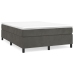Cama box spring con colchón terciopelo gris oscuro 140x190 cm