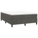 Cama box spring con colchón terciopelo gris oscuro 140x190 cm