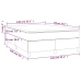 Cama box spring con colchón terciopelo gris oscuro 140x190 cm