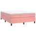 Cama box spring con colchón terciopelo rosa 140x190 cm