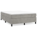 Cama box spring con colchón terciopelo gris claro 140x200 cm