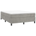 Cama box spring con colchón terciopelo gris claro 140x200 cm