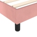 Cama box spring con colchón terciopelo rosa 140x200 cm