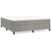 Cama box spring con colchón terciopelo gris claro 160x200 cm