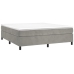 Cama box spring con colchón terciopelo gris claro 160x200 cm