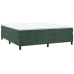 Cama box spring con colchón terciopelo verde oscuro 160x200 cm