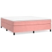 Cama box spring con colchón terciopelo rosa 160x200 cm