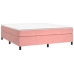 Cama box spring con colchón terciopelo rosa 160x200 cm