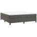 Cama box spring con colchón terciopelo gris oscuro 180x200 cm