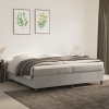 Cama box spring con colchón terciopelo gris claro 200x200 cm